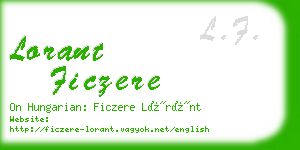 lorant ficzere business card